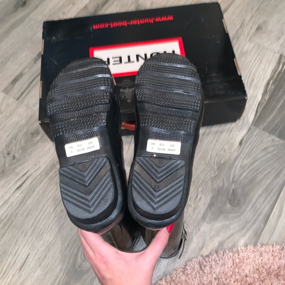 Hunter Tall Black Glossy Rainboots - Picture 6 of 6